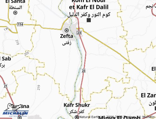 Mappa MICHELIN al-Ghareeb - ViaMichelin