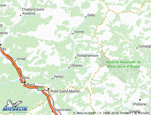 Carte MICHELIN Fontainemore - ViaMichelin