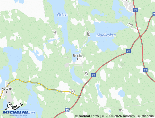 MICHELIN Braås map - ViaMichelin