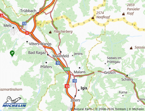 Mappa MICHELIN Jenins - ViaMichelin