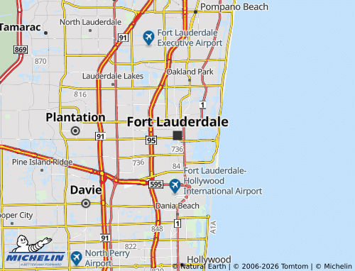 Kaart MICHELIN Fort Lauderdale - ViaMichelin