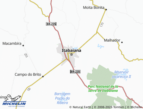 Carte MICHELIN Itabaiana - ViaMichelin
