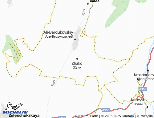 MICHELIN Zhako map - ViaMichelin