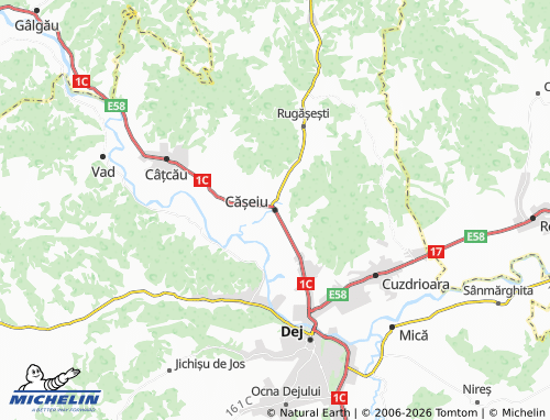 Carte MICHELIN Cășeiu - ViaMichelin