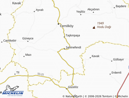 Mappa MICHELIN Şahinefendi - ViaMichelin