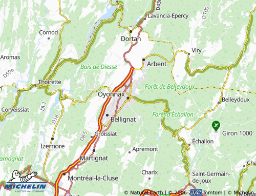 Carte MICHELIN Oyonnax - ViaMichelin