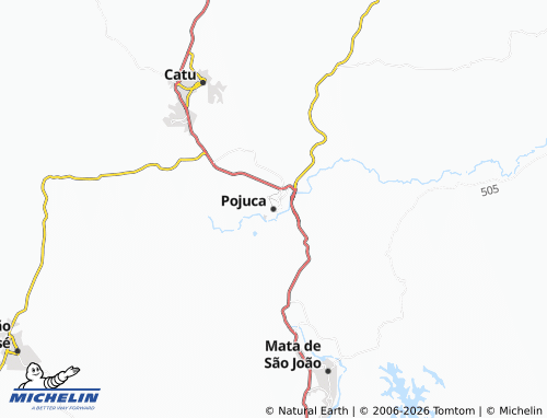 Mapa MICHELIN Pojuca - ViaMichelin