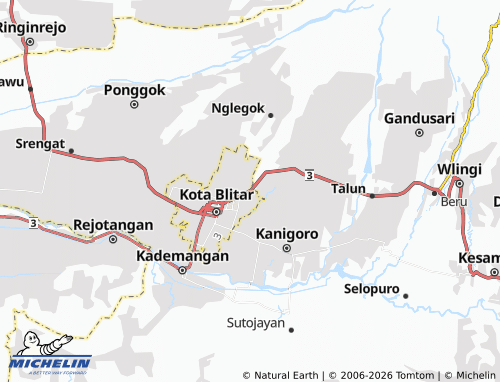 MICHELIN Gedog map - ViaMichelin