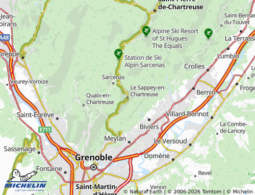 MICHELIN Le Sappey-en-Chartreuse map - ViaMichelin