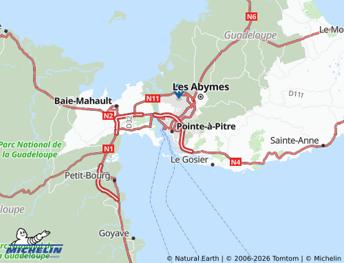 Mapa MICHELIN Pointe-à-Pitre - ViaMichelin
