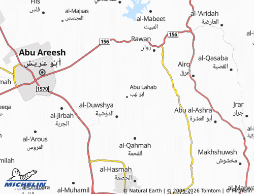 MICHELIN-Landkarte Abu Lahab - ViaMichelin