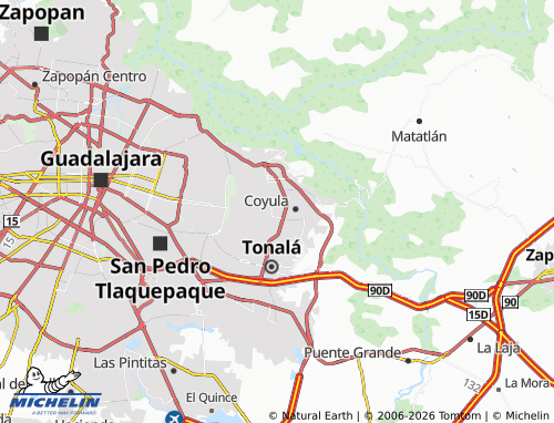 Mapa MICHELIN Paseos de Tonalá - ViaMichelin