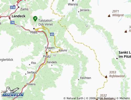 Mapa MICHELIN Kaunerberg - ViaMichelin