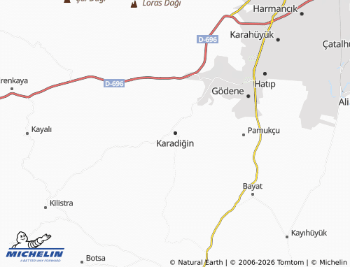 Mappa MICHELIN Karadiğin - ViaMichelin