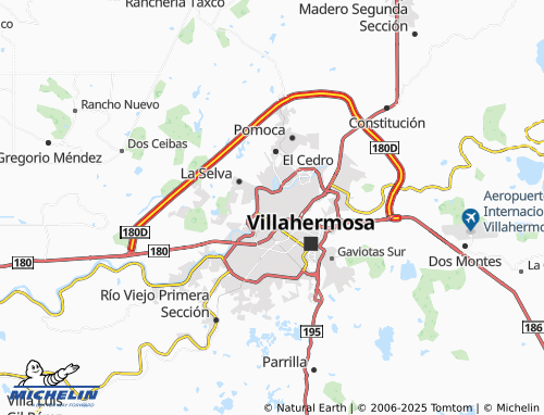 MICHELIN Bosques de Villahermosa map - ViaMichelin