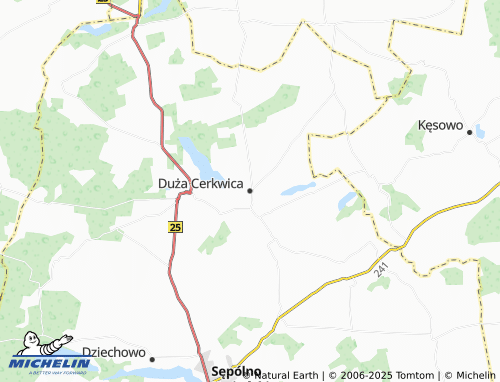 MICHELIN Duża Cerkwica map - ViaMichelin