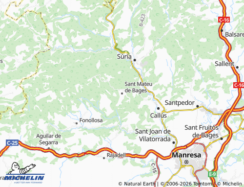 Carte MICHELIN Sant Mateu de Bages - ViaMichelin