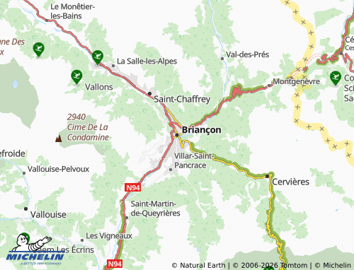 MICHELIN Briançon map - ViaMichelin