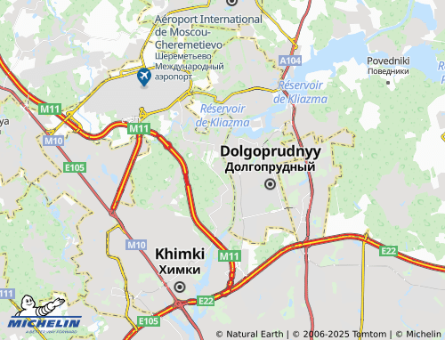 MICHELIN Vodnik ST map - ViaMichelin