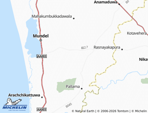 Mappa MICHELIN Wilpatha East - ViaMichelin