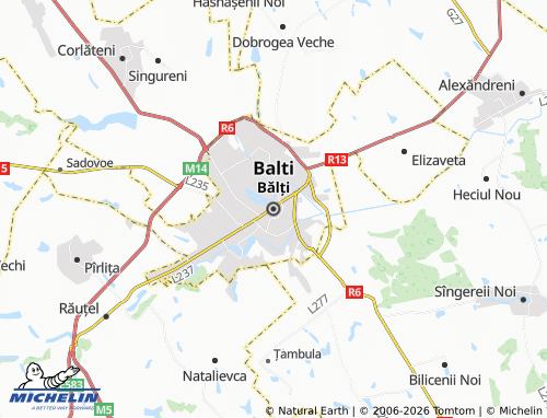 Mapa MICHELIN Balti - ViaMichelin