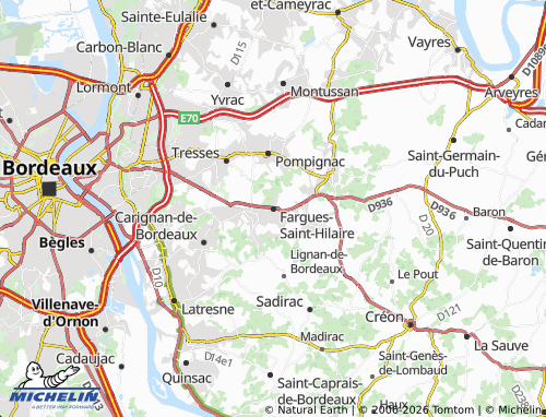 MICHELIN Fargues-Saint-Hilaire map - ViaMichelin