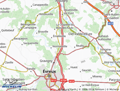MICHELIN Le Boulay-Morin map - ViaMichelin