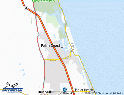Mapa MICHELIN Palm Coast - ViaMichelin
