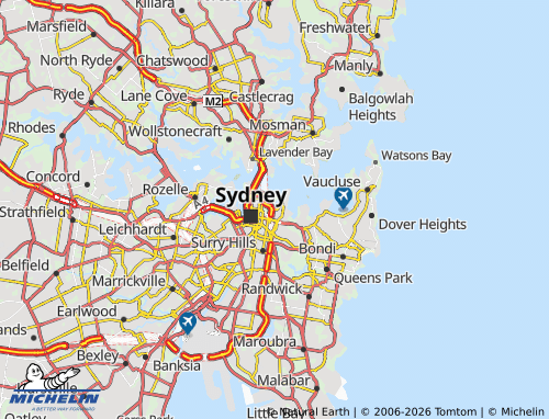 Mapa MICHELIN Woolloomooloo - ViaMichelin