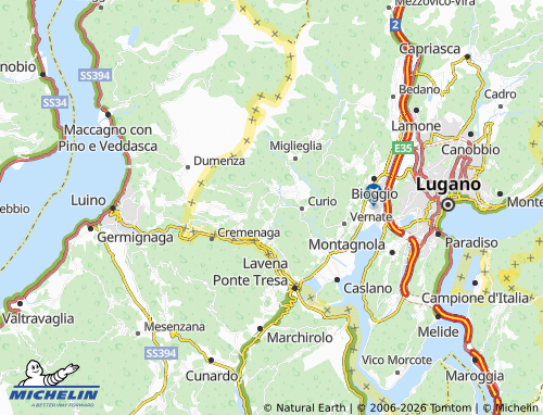 MICHELIN-Landkarte Bedigliora - ViaMichelin