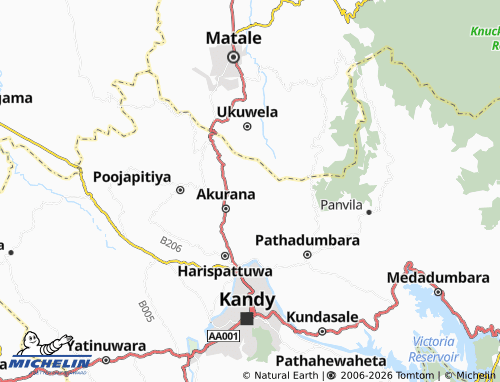 MICHELIN Palle Deegala map - ViaMichelin