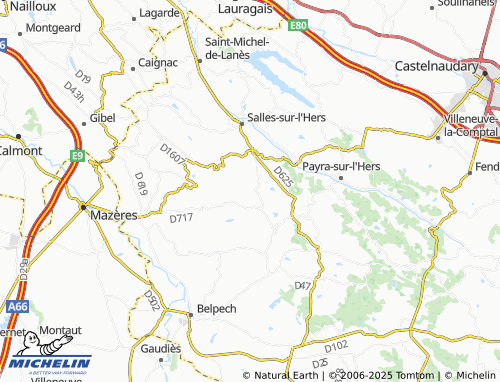 MICHELIN Mézerville map - ViaMichelin