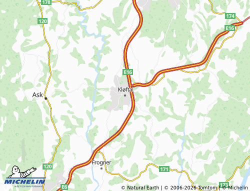 Carte MICHELIN Kløfta - ViaMichelin
