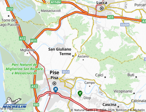 Mapa MICHELIN San Giuliano Terme - ViaMichelin