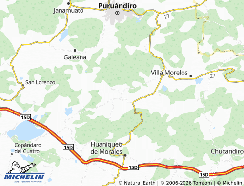 MICHELIN Luz de Morelos map - ViaMichelin