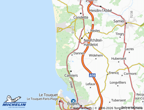MICHELIN Dannes map - ViaMichelin