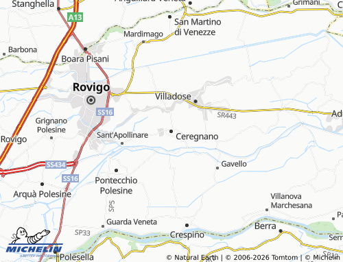 Mapa MICHELIN Ceregnano - ViaMichelin