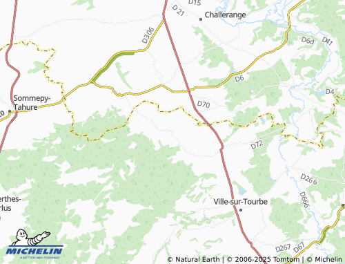 Mapa MICHELIN Fontaine-en-Dormois - ViaMichelin