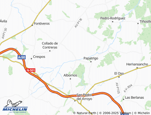 MICHELIN Narros de Saldueña map - ViaMichelin