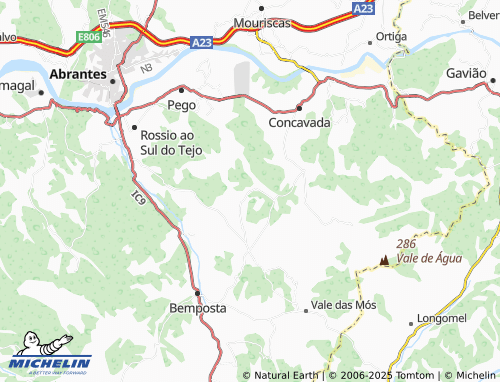 MICHELIN-Landkarte Vale de Zebrinho - ViaMichelin