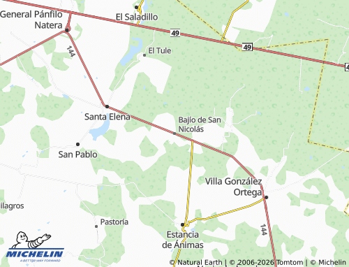 Mapa MICHELIN Bajío de San Nicolás - ViaMichelin