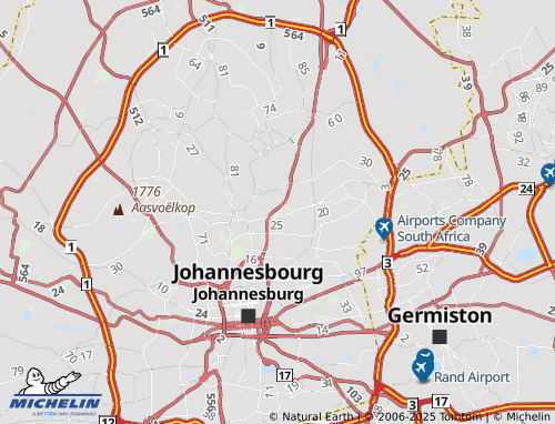 MICHELIN Oaklands Outlying map - ViaMichelin