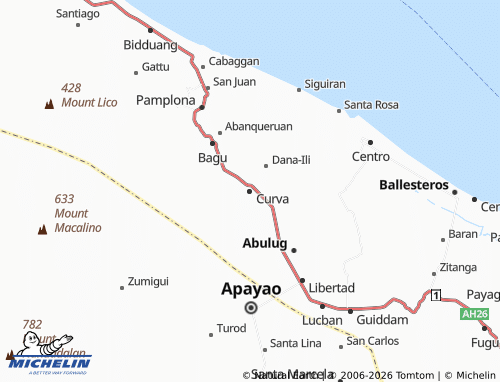 Mappa MICHELIN Curva - ViaMichelin