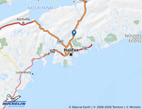 MICHELIN Nova Scotia map - ViaMichelin