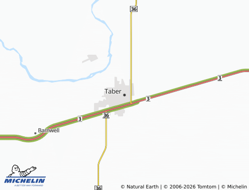 Mapa MICHELIN Taber - ViaMichelin
