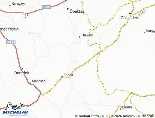 MICHELIN Sökmen map - ViaMichelin