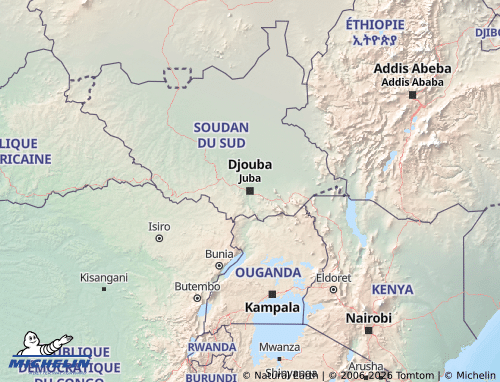 Mapa MICHELIN Sudán del Sur - ViaMichelin