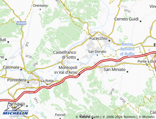 Mapa MICHELIN Castelfranco di Sotto - ViaMichelin