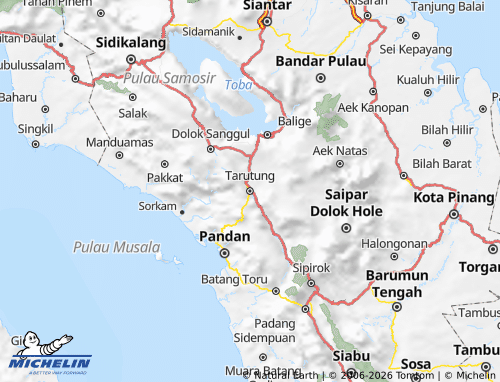 Mapa MICHELIN Tapanuli Utara - ViaMichelin