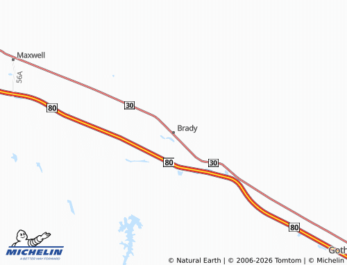 Mapa MICHELIN Brady - ViaMichelin